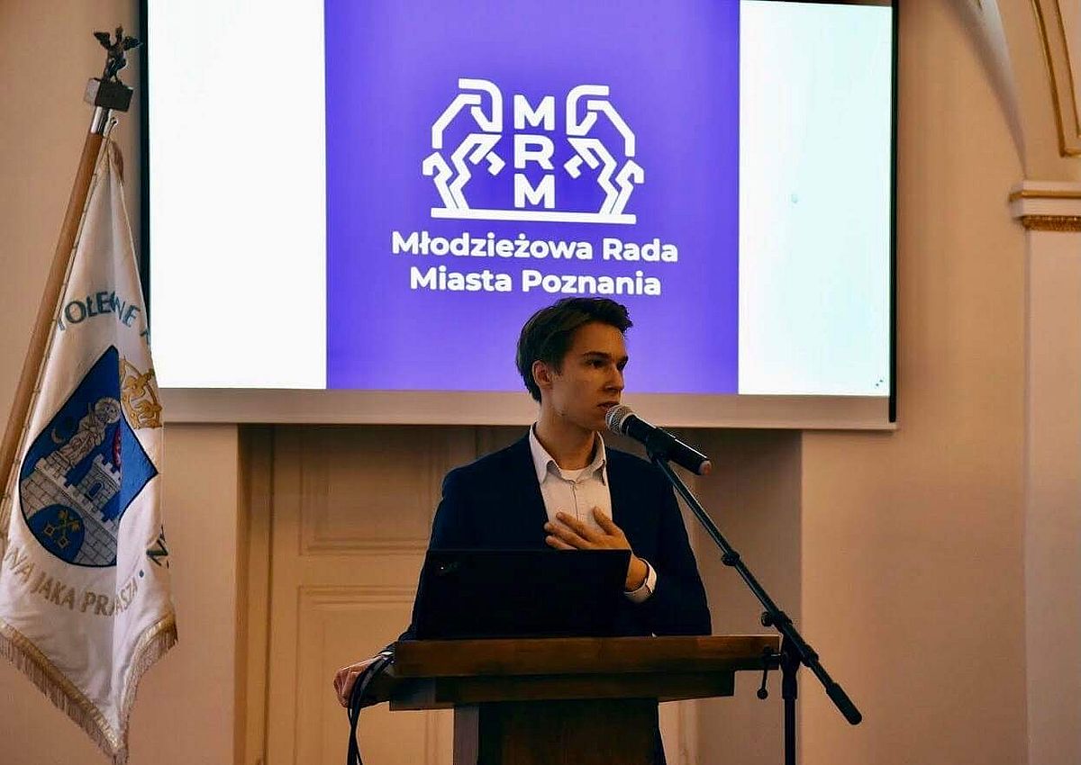 Uczeń Marcinka, Przewodniczącym Młodzieżowej Rady Miasta Poznań
