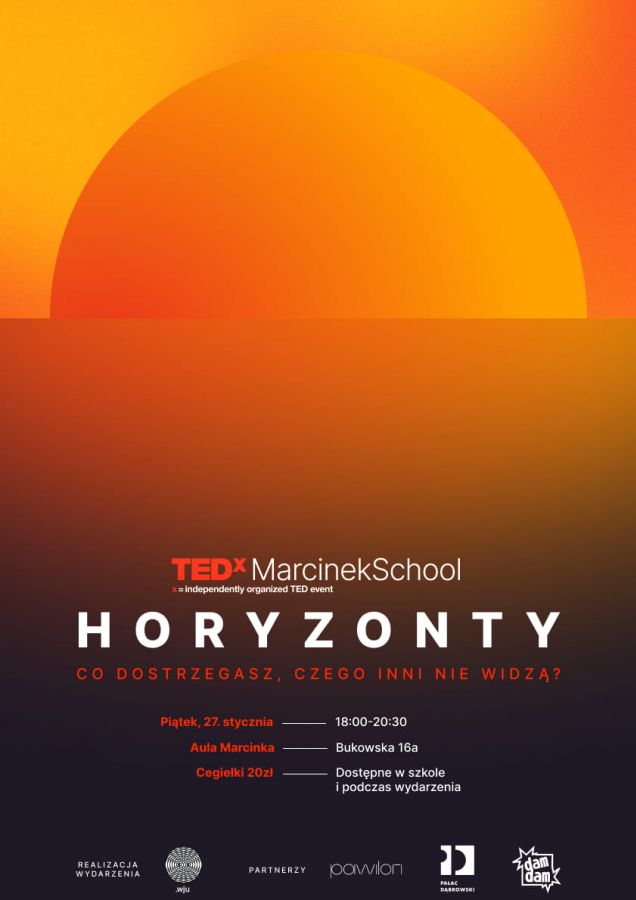 TEDx MarcinekSchool JUŻ DZIŚ! ZAPRASZAMY!