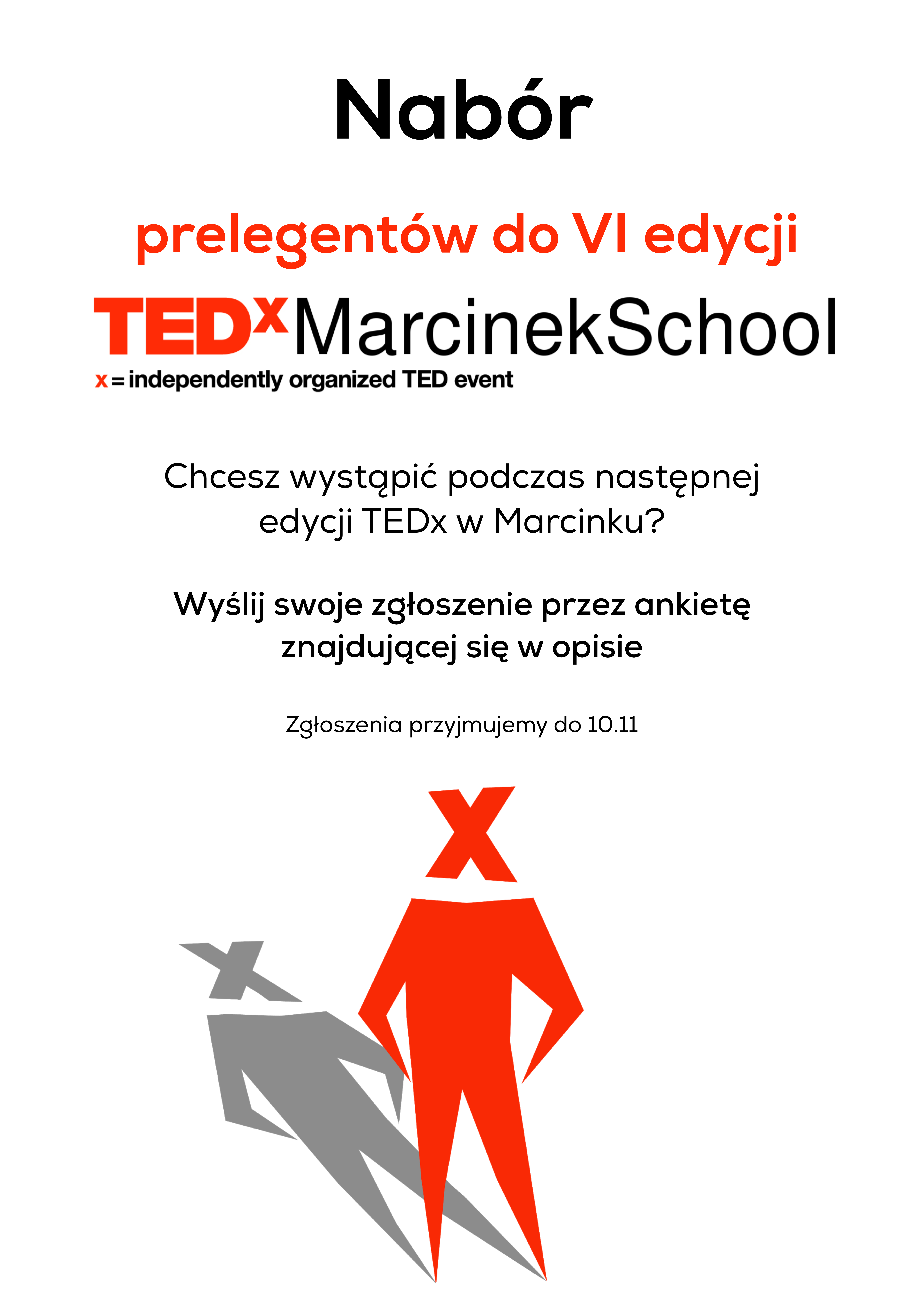 TEDxMarcinekSchool 2021 - szukamy prelegentów!!!