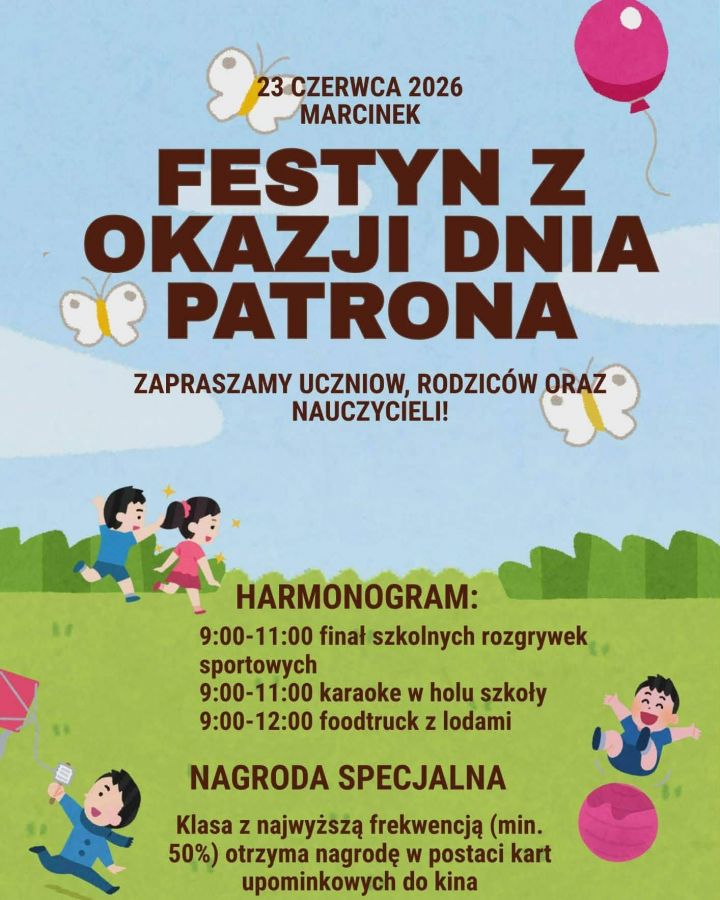 FESTYN Z OKAZJI DNIA PATRONA - ZAPRASZAMY!
